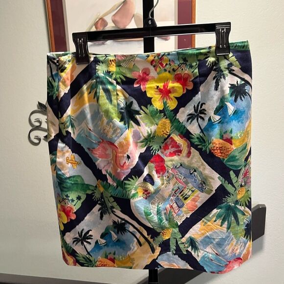 Talbots Multicolor Floral Lined Skirt Size 4. #DO190 - Picture 4 of 5